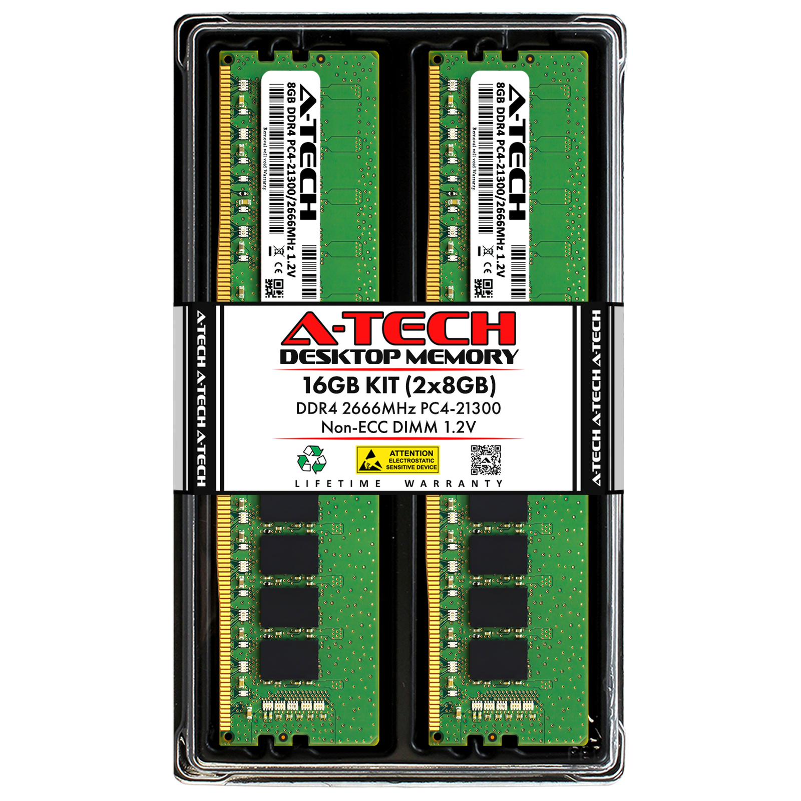 16GB 2x8GB DDR4-2666 MSI X99A GODLIKE GAMING MPG Z390I GAMING EDGE AC Memory RAM