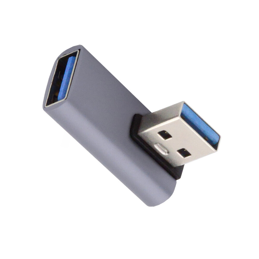 Cablecy 10Gbps USB3.0 Male to Female Extension Adapter Opposite U Back Angled