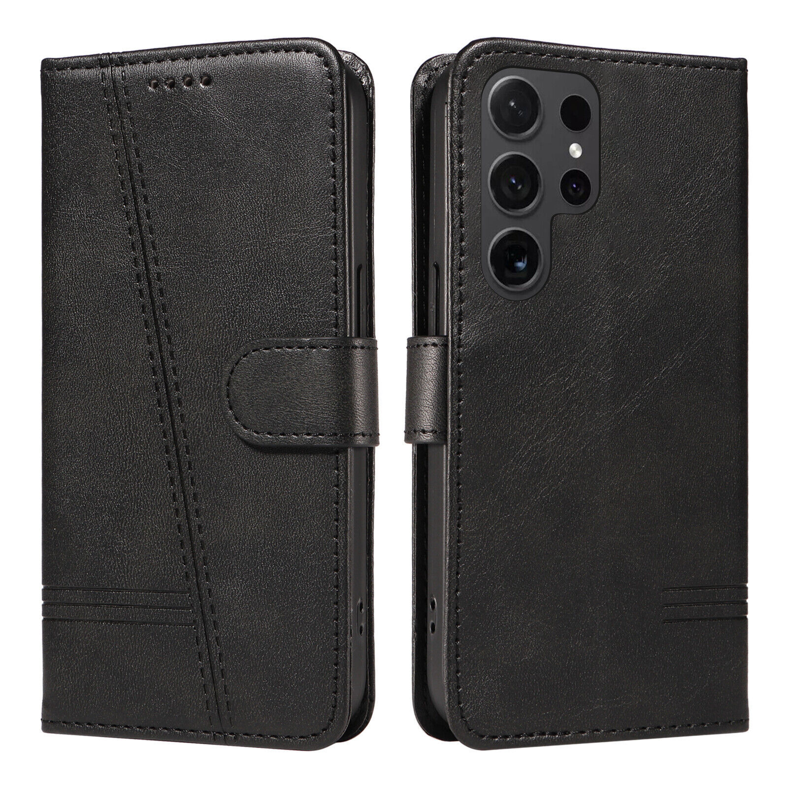 Luxury Leather Card Wallet Cover Case for S24 S23 S22 S21 S20 S10 S8 S9 Note 20