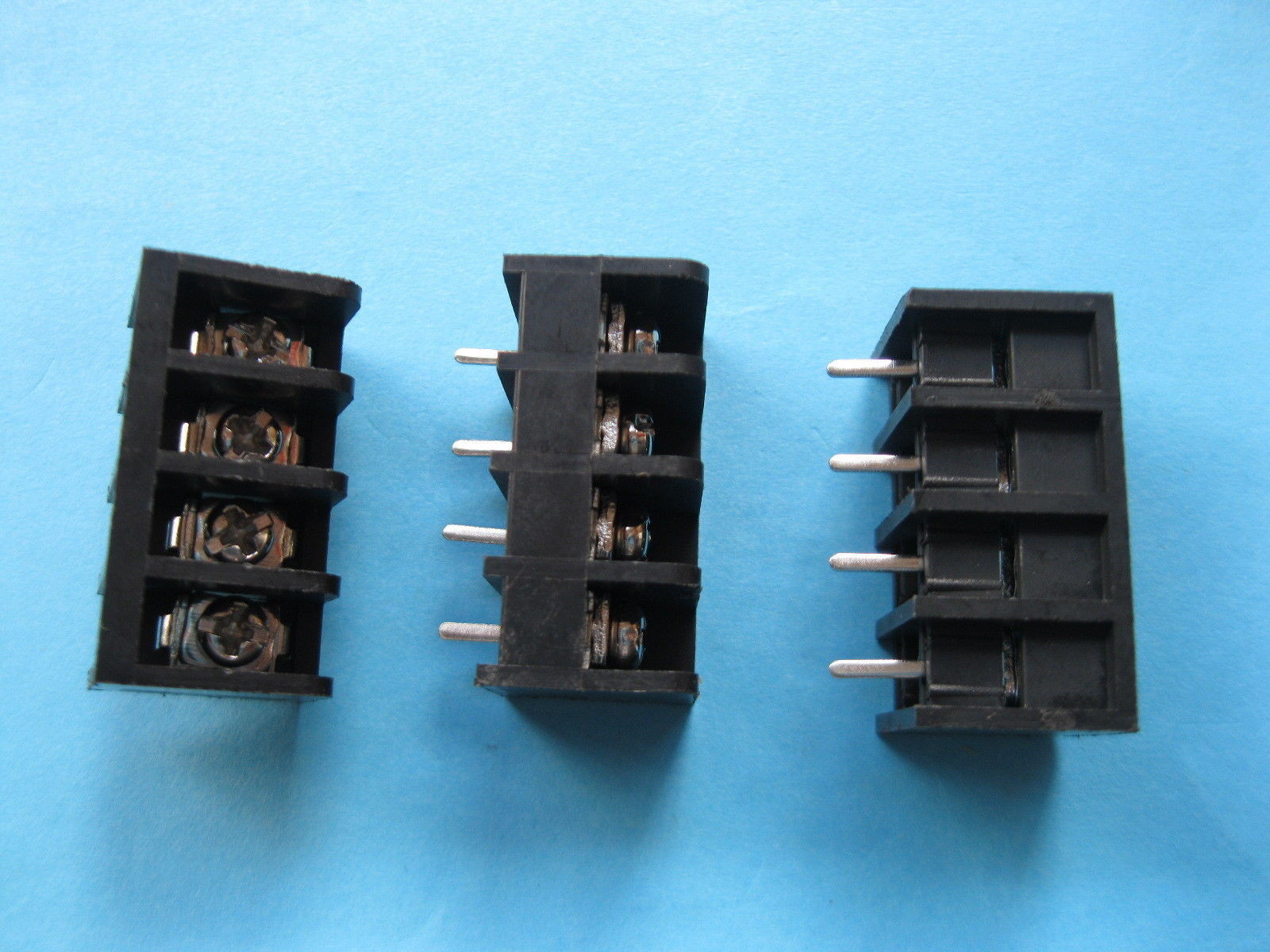 200 pcs Black 4 pin 8.25mm Screw Terminal Block Connector Barrier Type DC39B New