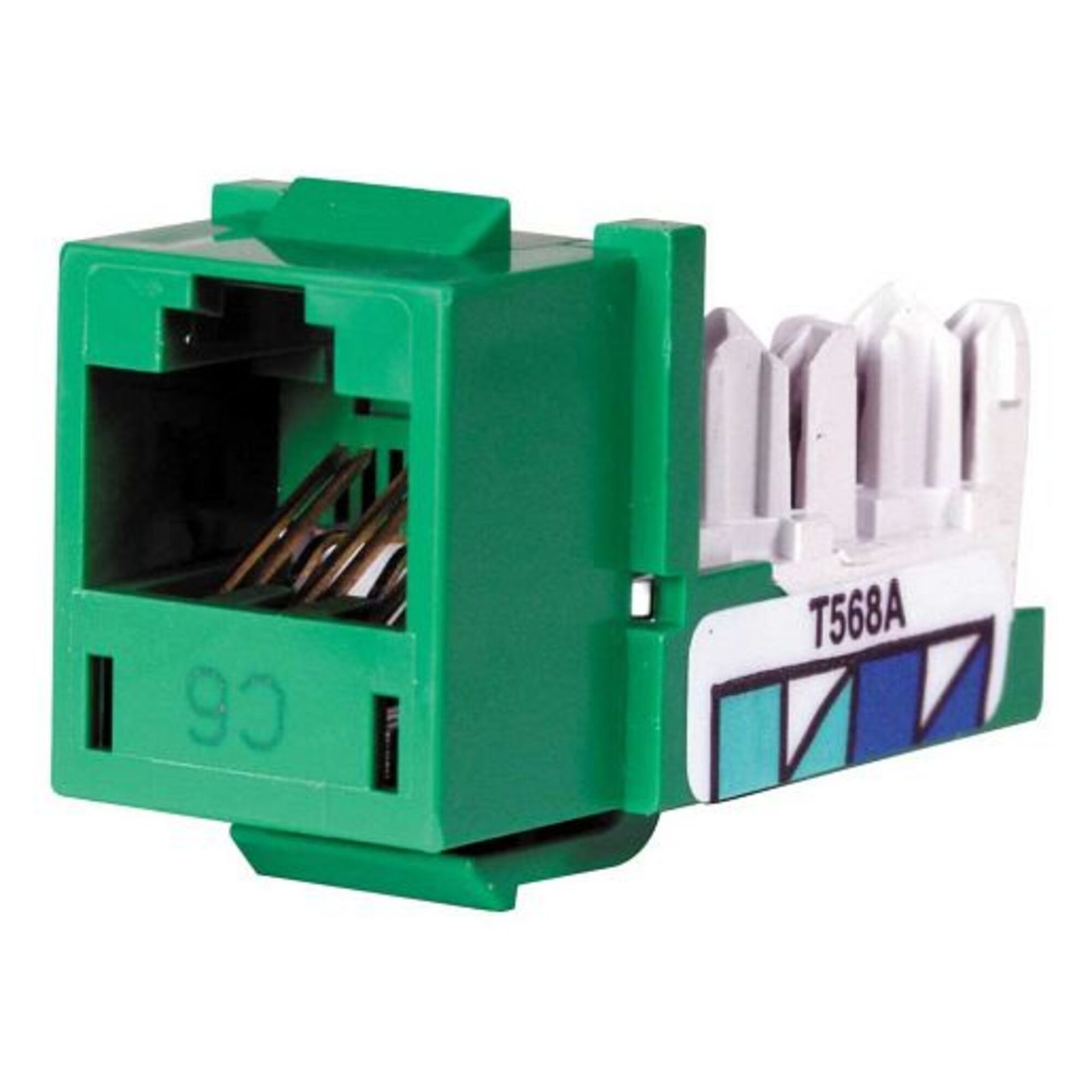 Hubbell - HXJ6GN24 - NEXTSPEED, Xcelerator, Cat 6 Jack, Thermoplastic, 8-Port,