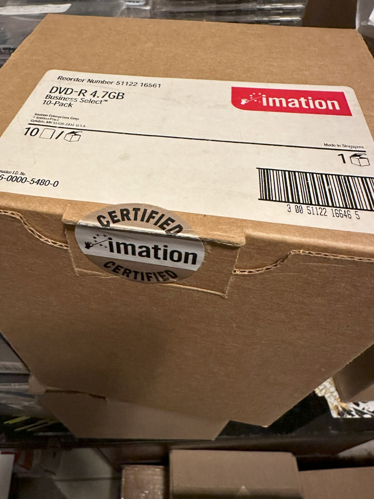 Imation Business Select DVD-R (5 packs of 10 = 50 total discs)