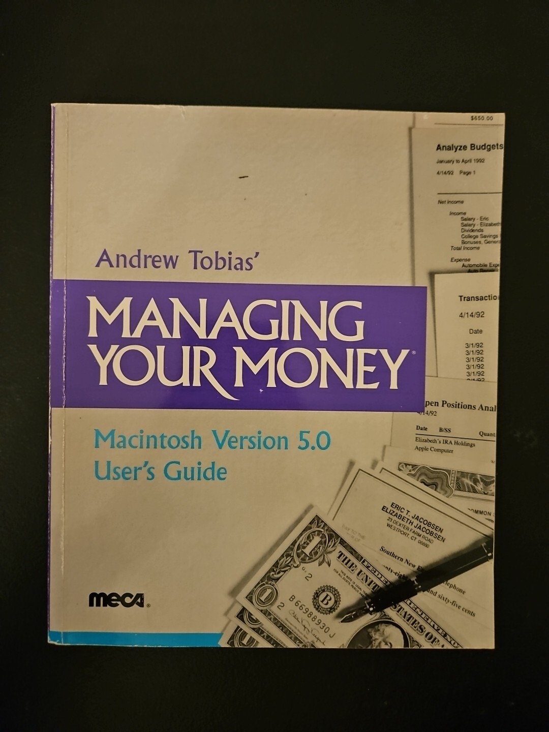 Vintage Andrew Tobias' Managing Your Money Version 5.0 MAC Meca 1992
