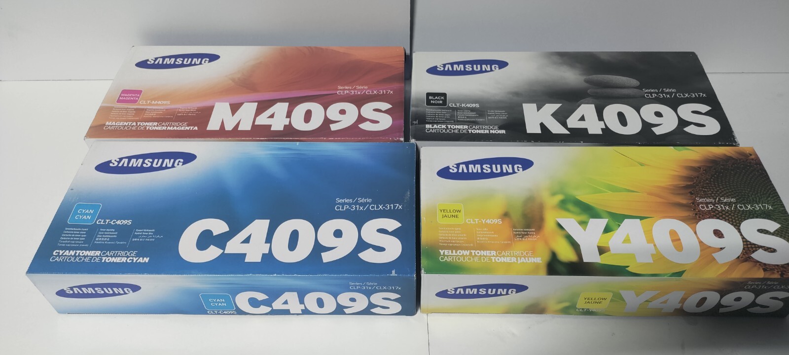 Genuine Samsung P409A Toner Cartridge Set CLT-P409A New C409S M409S Y409S M409S
