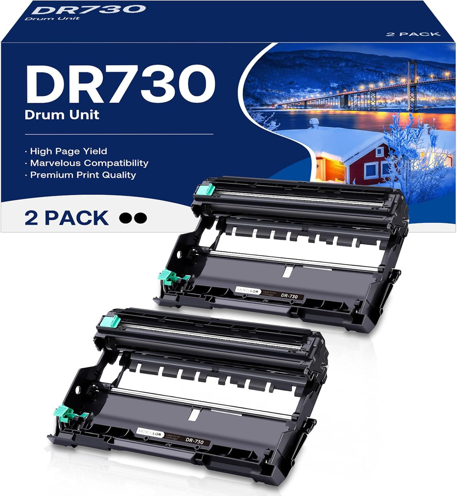 Compatible DR730 Drum Unit Replacement for Brother MFC-L2710DW HL-L2395DW 12000