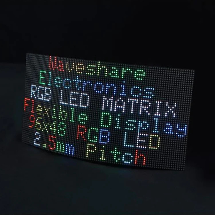 Waveshare Flexible RGB Full-color LED Matrix Panel, 2.5mm Pitch, 96x48 Pixels, A