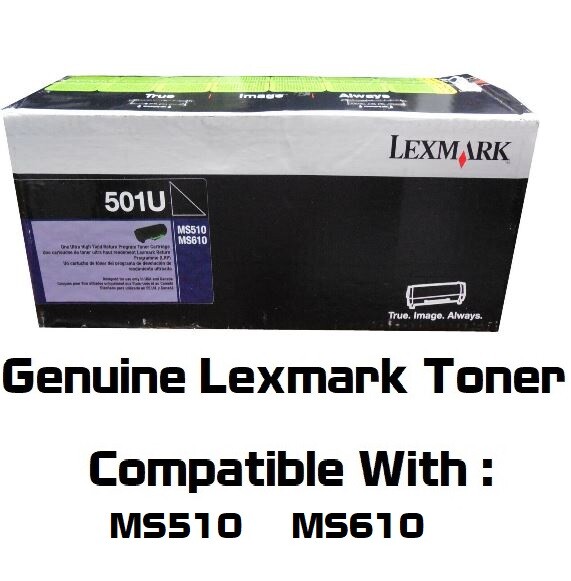 Used Genuine OEM 501U Toner Cartridge 50% MS510 MS610 50F1U00 SEALED BAG