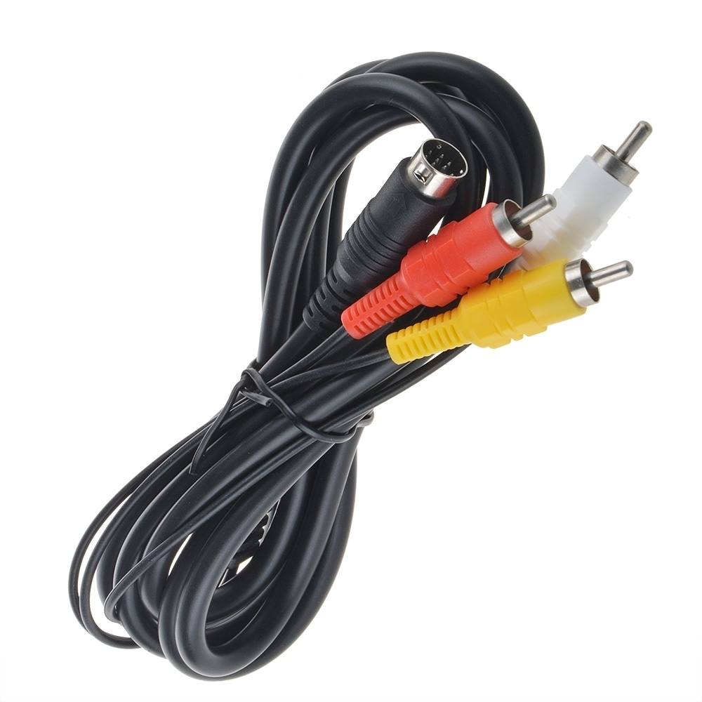 6ft 9pin A/V Connection Cable Cord Lead for Sega Genesis 2 & 3 AV Audio Video