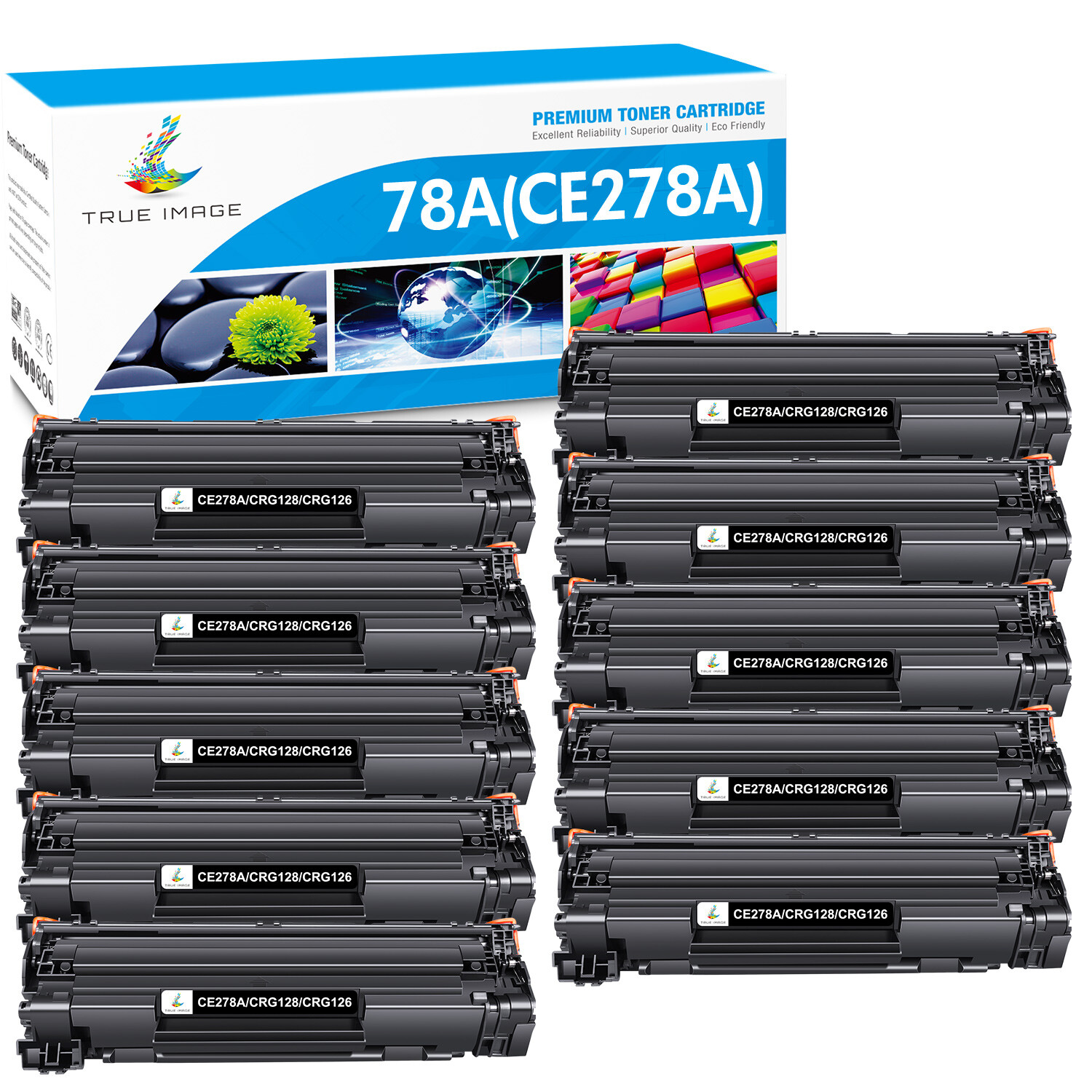 10PK CE278A Compatible With HP 78A Toner Cartridge Laserjet P1606dn M1536dnf MFP