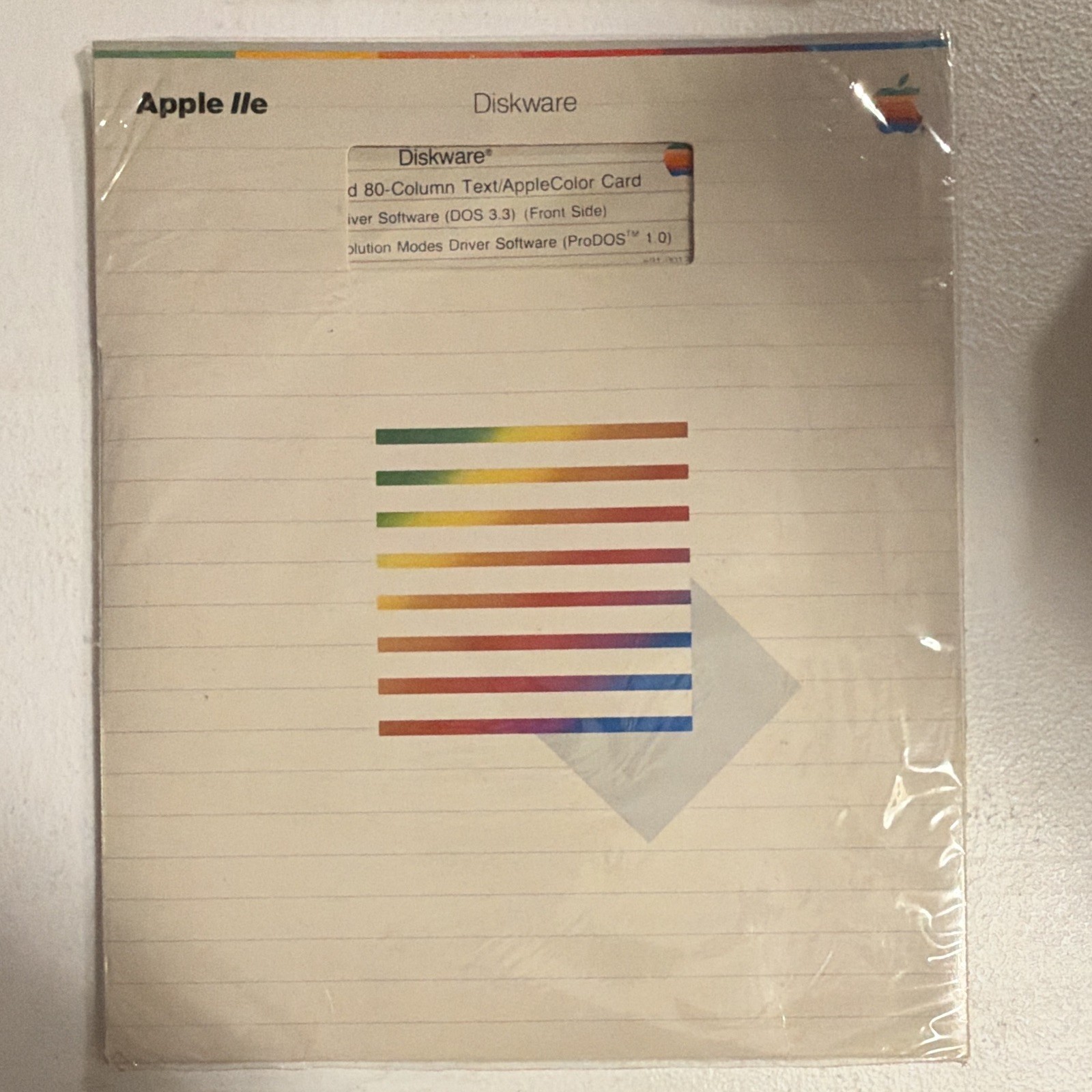 Apple IIe Diskware 80-Column Text/AppleColor Card Driver/User UNTESTED
