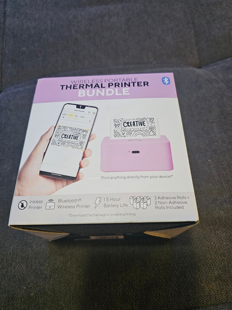 CORE Wireless Portable Thermal Printer Label Maker, Paper Included. NEW CTP500PR