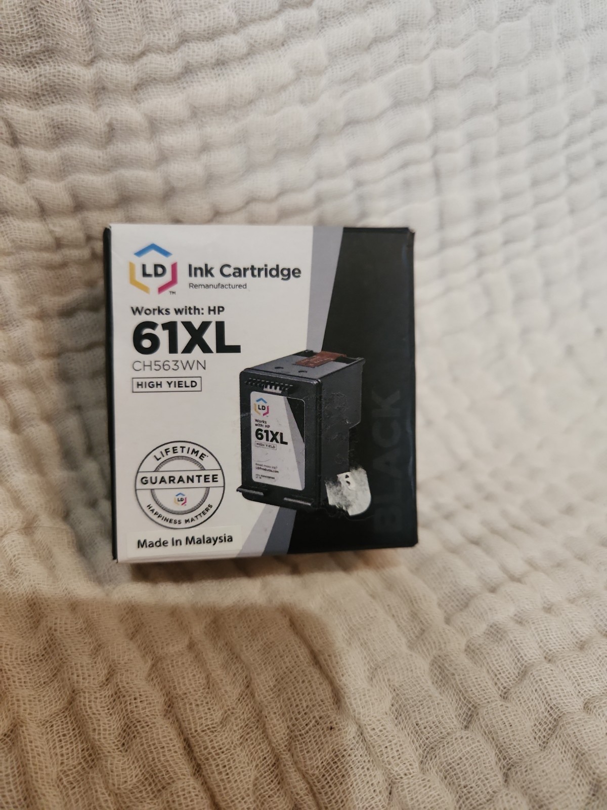 LD CH563WN Compatible with HP 61XL Black Ink Cartridge Deskjet 1055 1056 1510