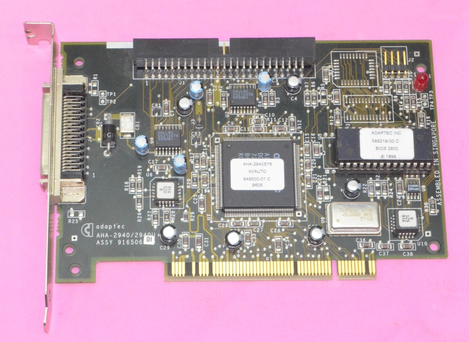 Adaptec AHA 2940 S76 w/Auto PCI to Fast SCSI Card *Used* AHA-2940/2940U