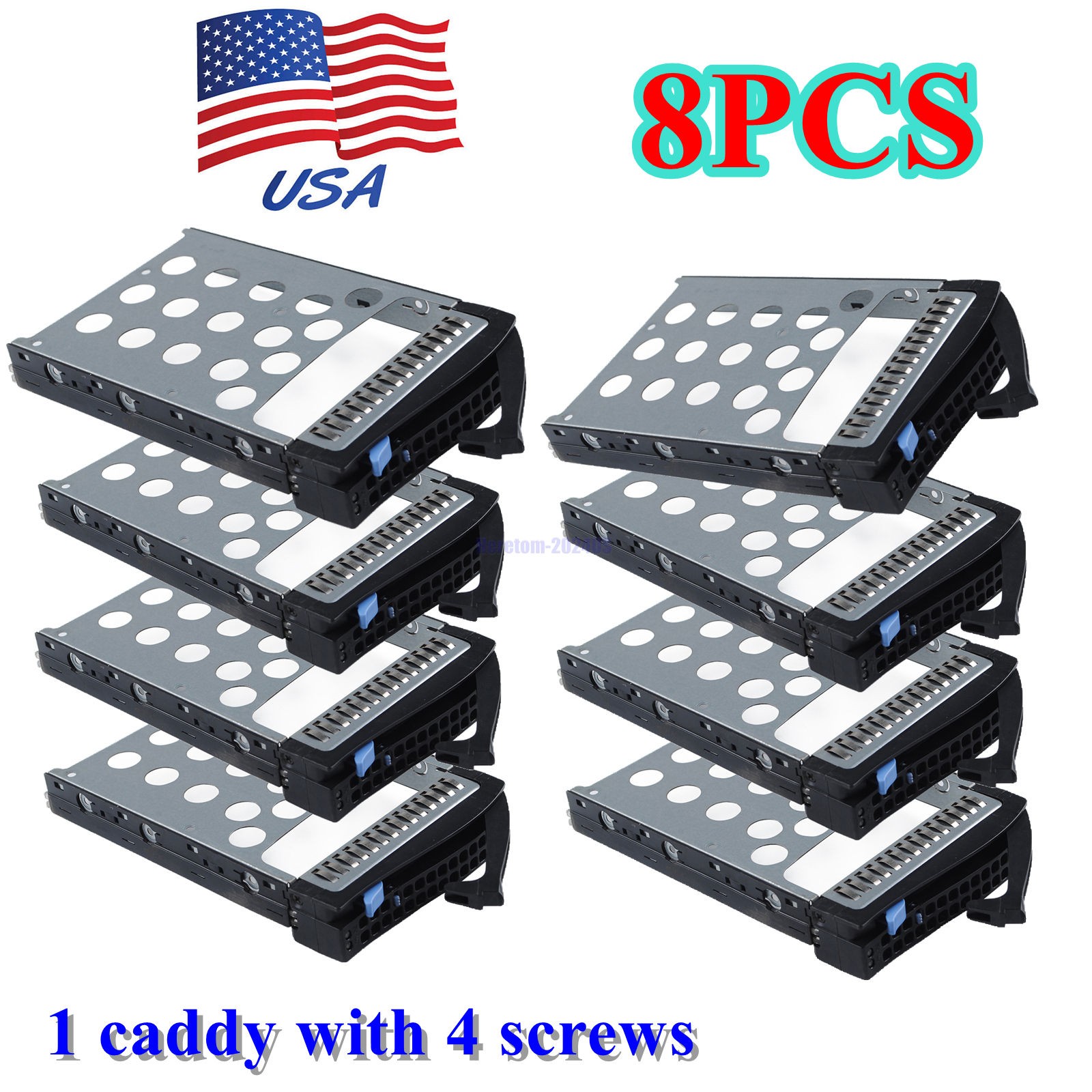 LOT OF 8 For Supermicro 3.5" LFF SAS SATA Hard Drive Tray Caddy 01-SC93301 USA