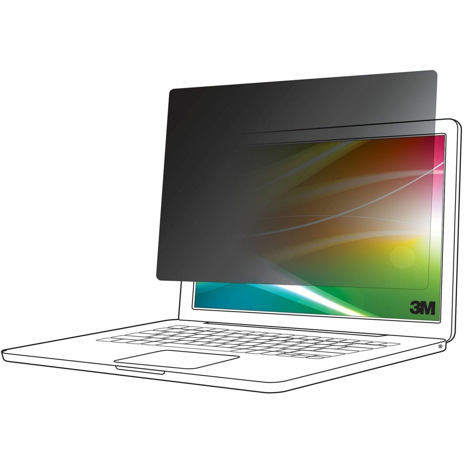 3M Bright Screen Privacy Filter for 13.3in Laptop, 16:10 Aspect Ratio, Matte and