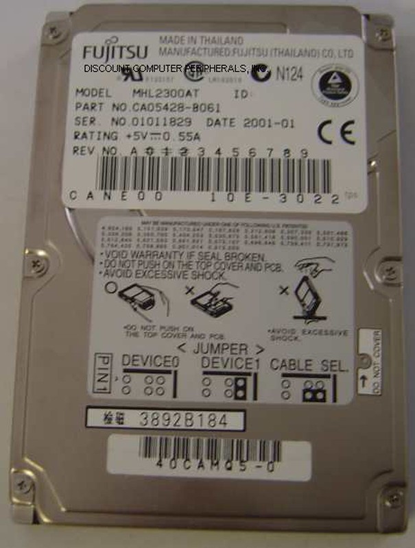 30GB IDE 44PIN MHL2300AT 2.5" 12MM Fujitsu Hard Drive Tested Good