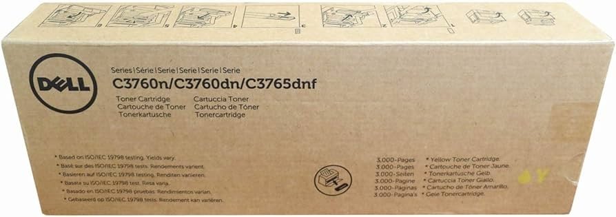 Genuine New Sealed Box Dell V0PNK Yellow Toner. New Sealed Box, We Ship Fast
