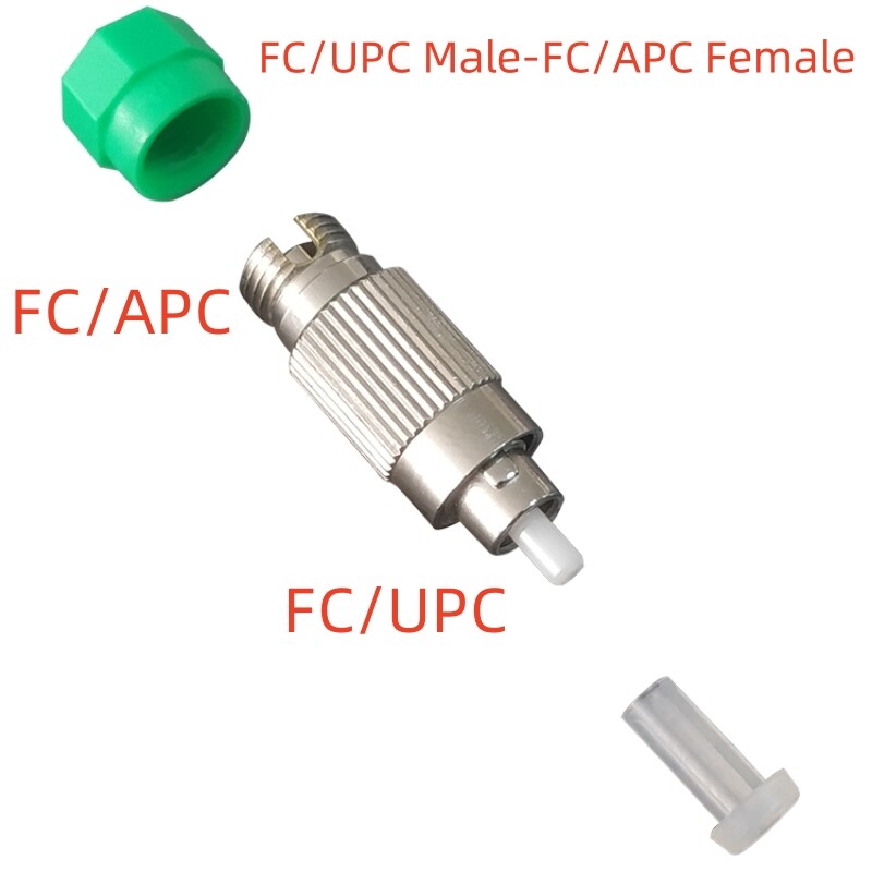 2Pcs FC UPC Male to FC APC Female SM Fiber Optical Adapter Fiber Optic Converter