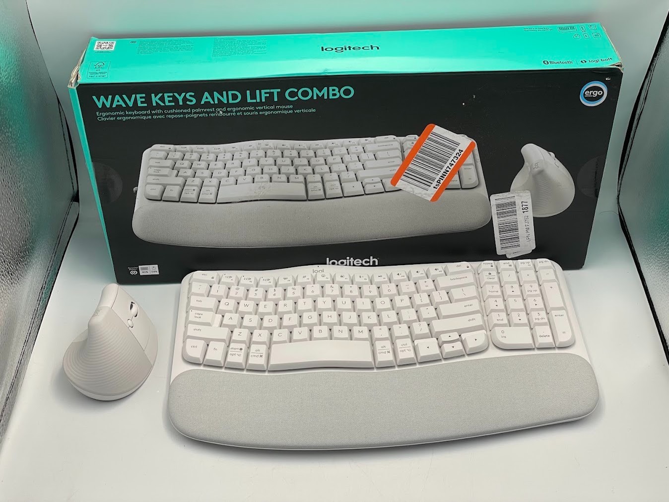 Logitech Wave Keys & Lift Vertical Mouse - Ergonomic Wireless Keyboard and Mouse