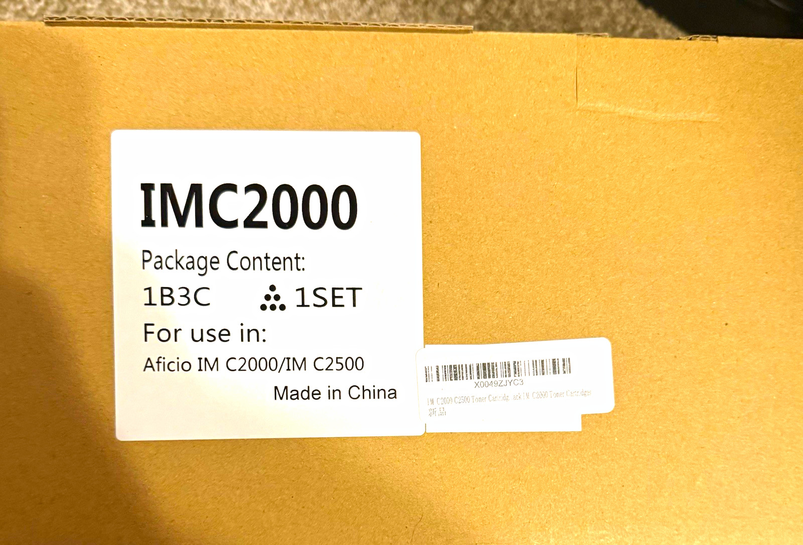 IM C2000/IM C2500 Toner 4-Pack CMYK for Ricoh/Lanier/Savin 842307-10