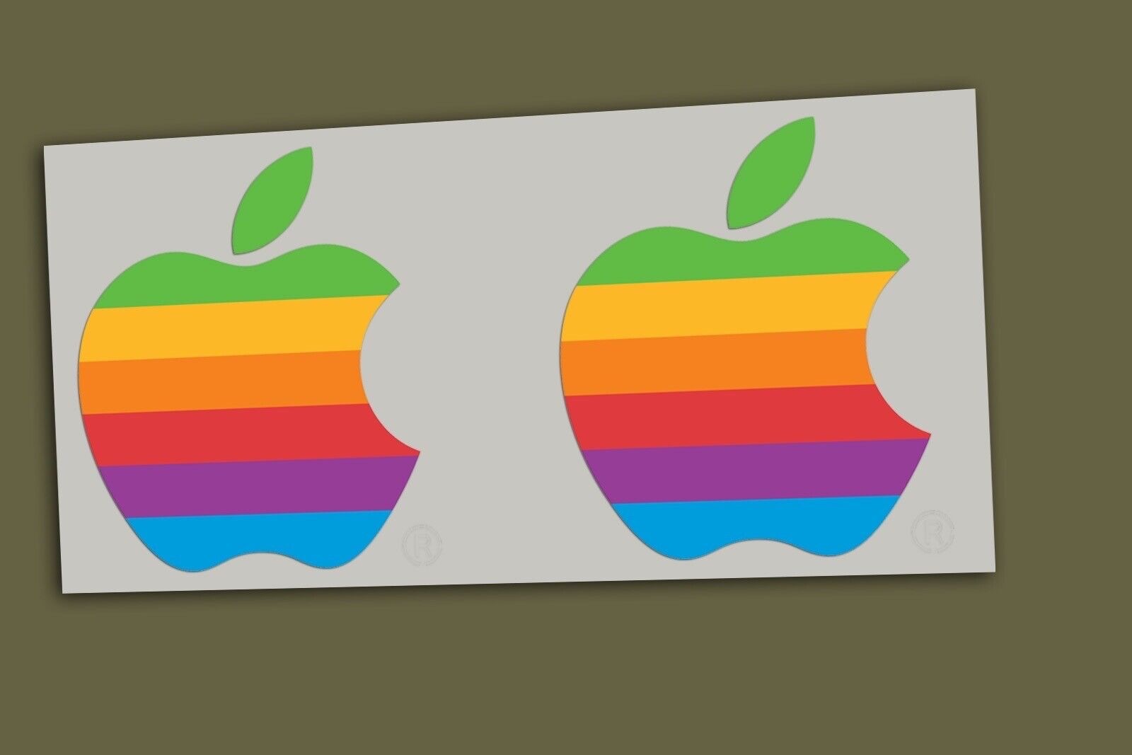 Apple 80's Rainbow Vintage MacBook Decal Sticker Retro 2 Sizes