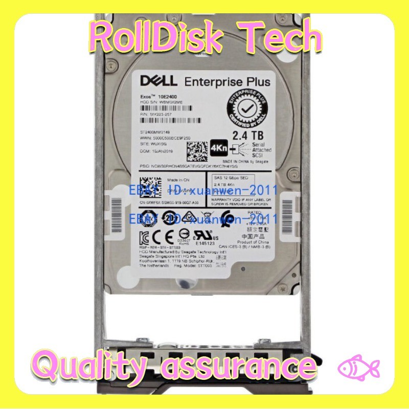 New DELL XWF6X 2.4TB 10K SAS 12Gbps SED 512e 2.5'' HDD XWF6X ST2400MM0149