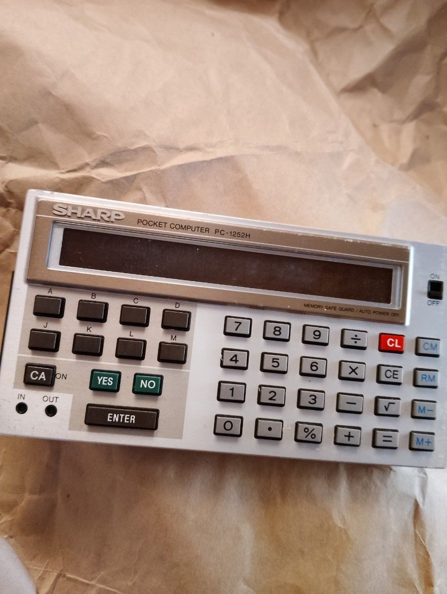 SHARP PC-1252H Pocket Computer Vintage JUNK For Parts or Repair
