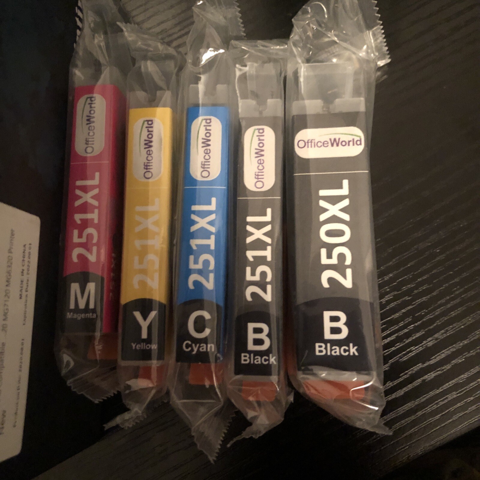 5x OfficeWorld Compatible Ink Cartridges Replacement for Canon 250-251XL NewSeal