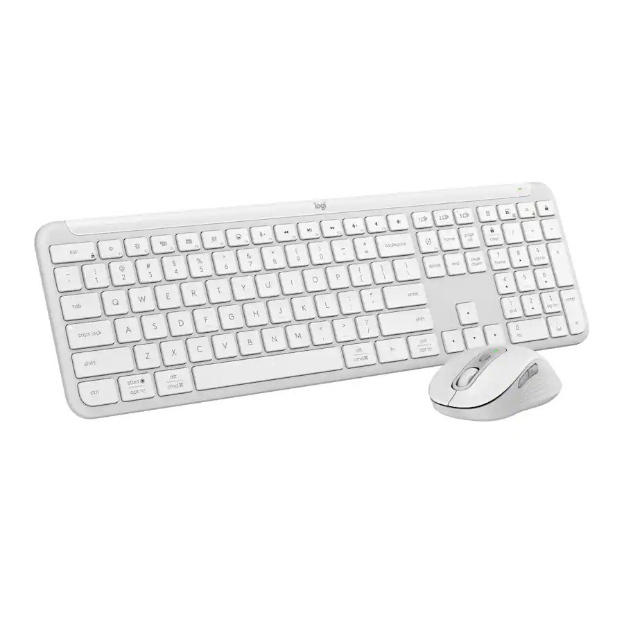 Logitech Signature Slim Wireless Keyboard and Mouse Combo MK955 Off White