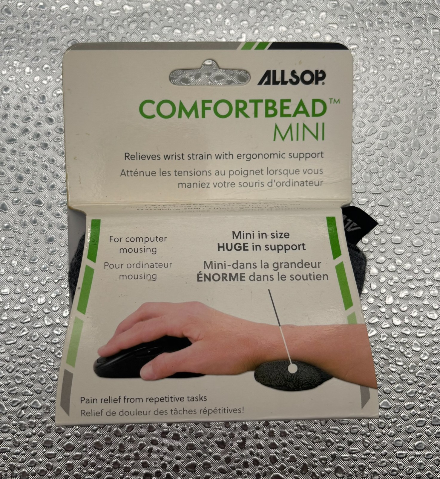 Allsop 30686 Comfortbead Mini Wrist Rest Latex-Free NEW in Box, Never Removed