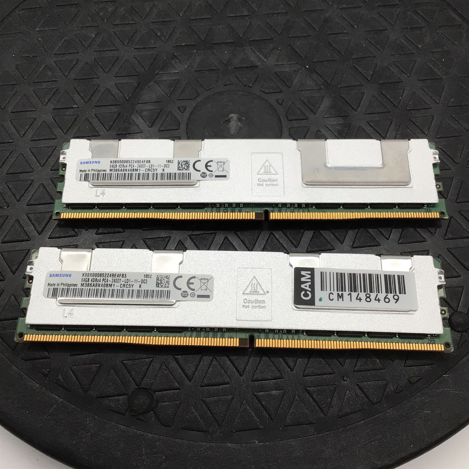 Lot of Two Samsung DDR4 ECC 64GB 2400MHz Server RAM Memory Modules