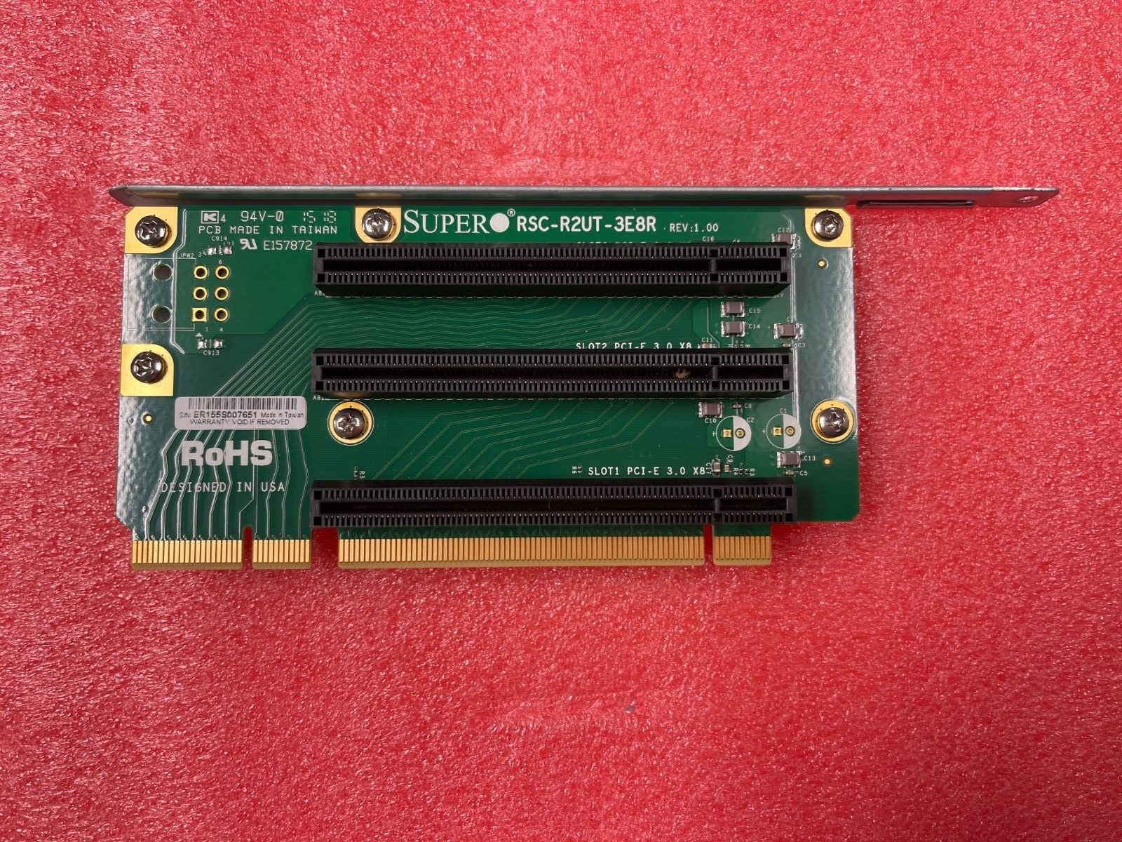 Supermicro RSC-R2UT-3E8R Riser Card 3 Slots 2U Node Server Passive PCIe x16