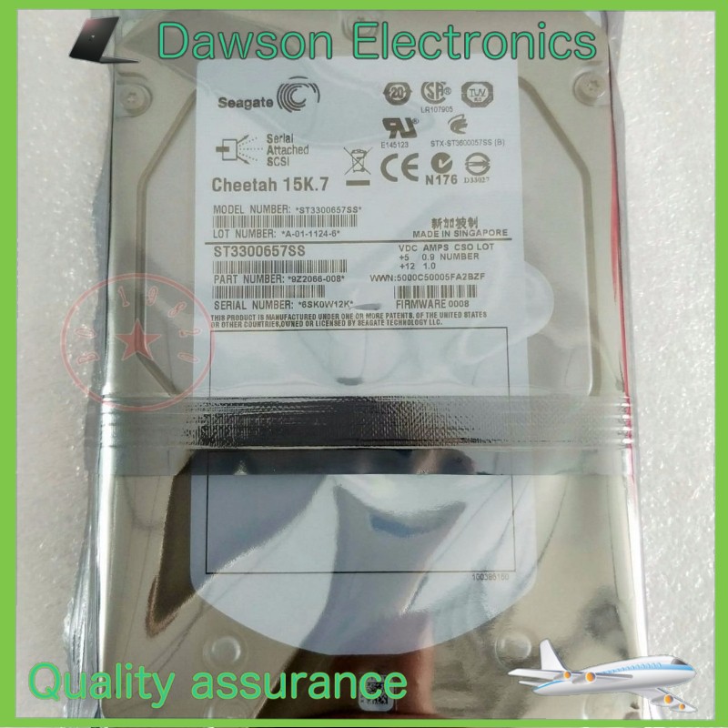 SEAGATE ST3300657SS 300GB 6G 15K 3.5" SAS HARD DRIVE