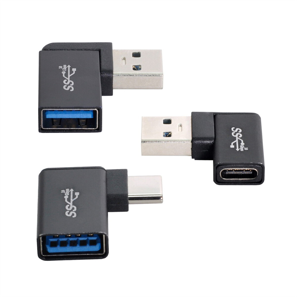 Female OTG Data 10Gbps Adapter 3pcs/lot Angled 90 Degree USB 3.1 Type C Male