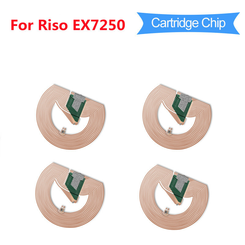 4color/set Compatible Ink Cartridge Chip For Riso Comcolor EX7250 Inkjet Printer
