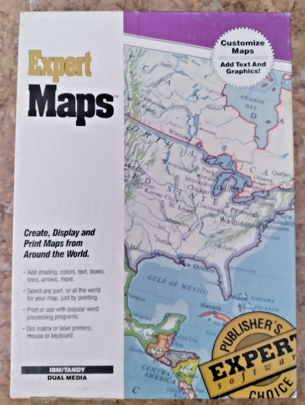 Expert Maps, 1991, Expert Software 5.25" and 3.5" Floppy Disks