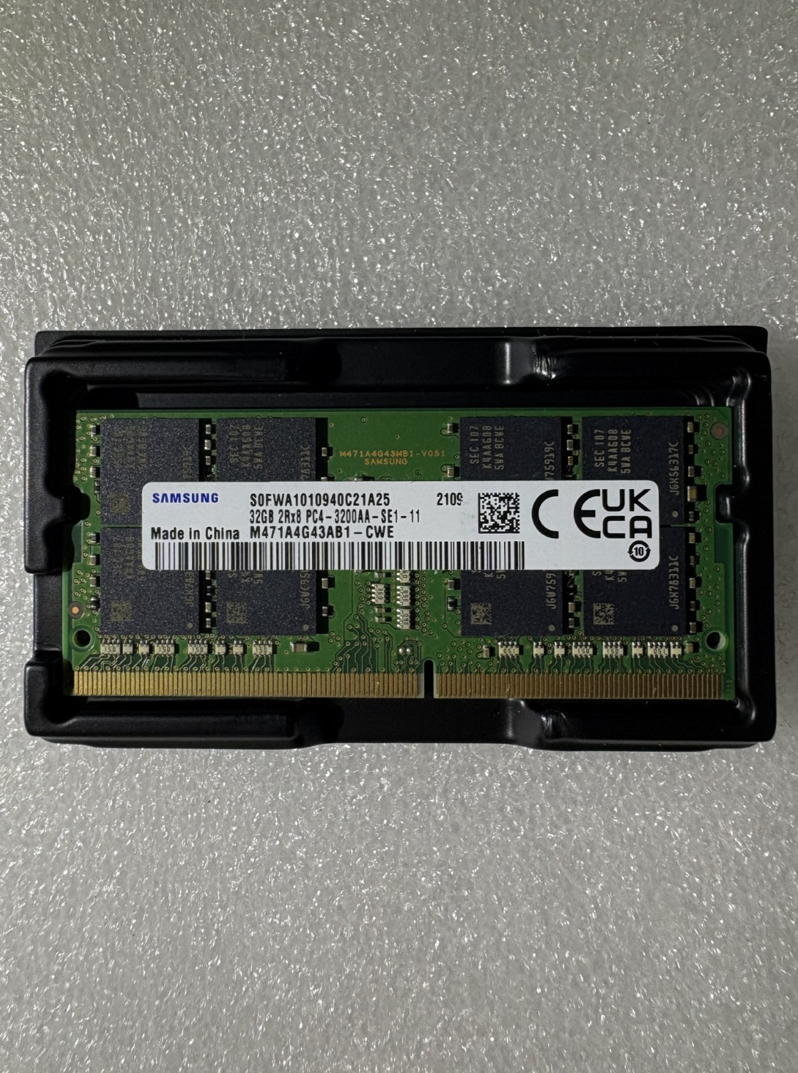 DDR4 Samsung 1x32GB PC4-25600 3200 MHz SODIMM Laptop Memory RAM M471A4G43AB1-CWE