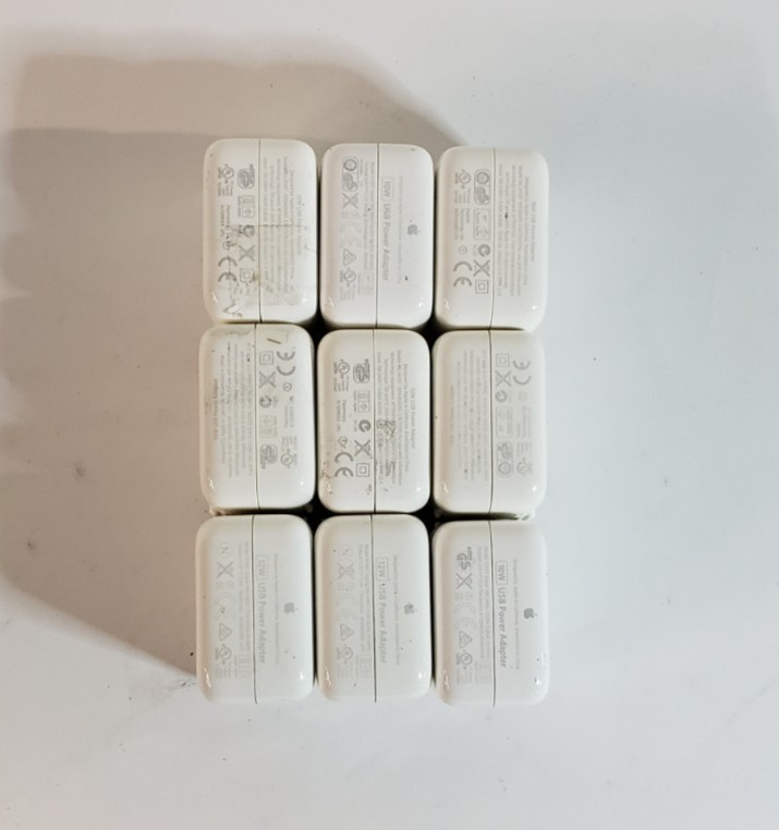 Used Lot of 9  Original Apple 12w USB Wall Charger Adapter OEM charging cubes