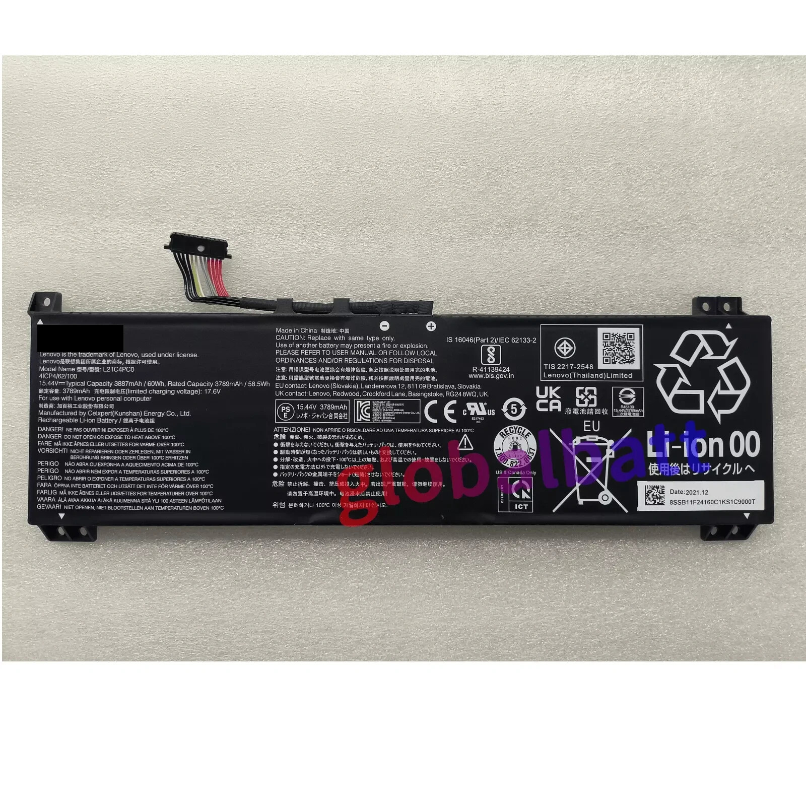 Genuine L21C4PC0 L21M3PC0 L21L4PC0 Battery for Lenovo IdeaPad Gaming 3-15IAH7