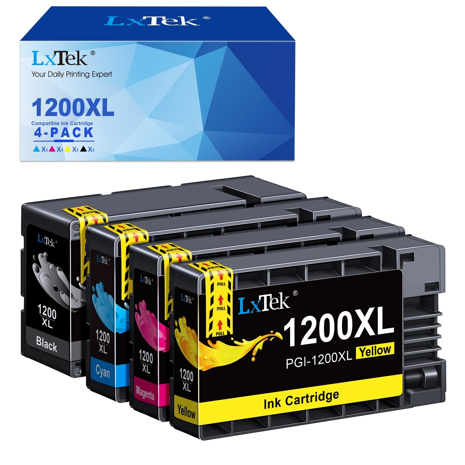 LxTek Compatible Ink Cartridge Replacement for Canon 1200XL PGI-1200 PGI1200X...