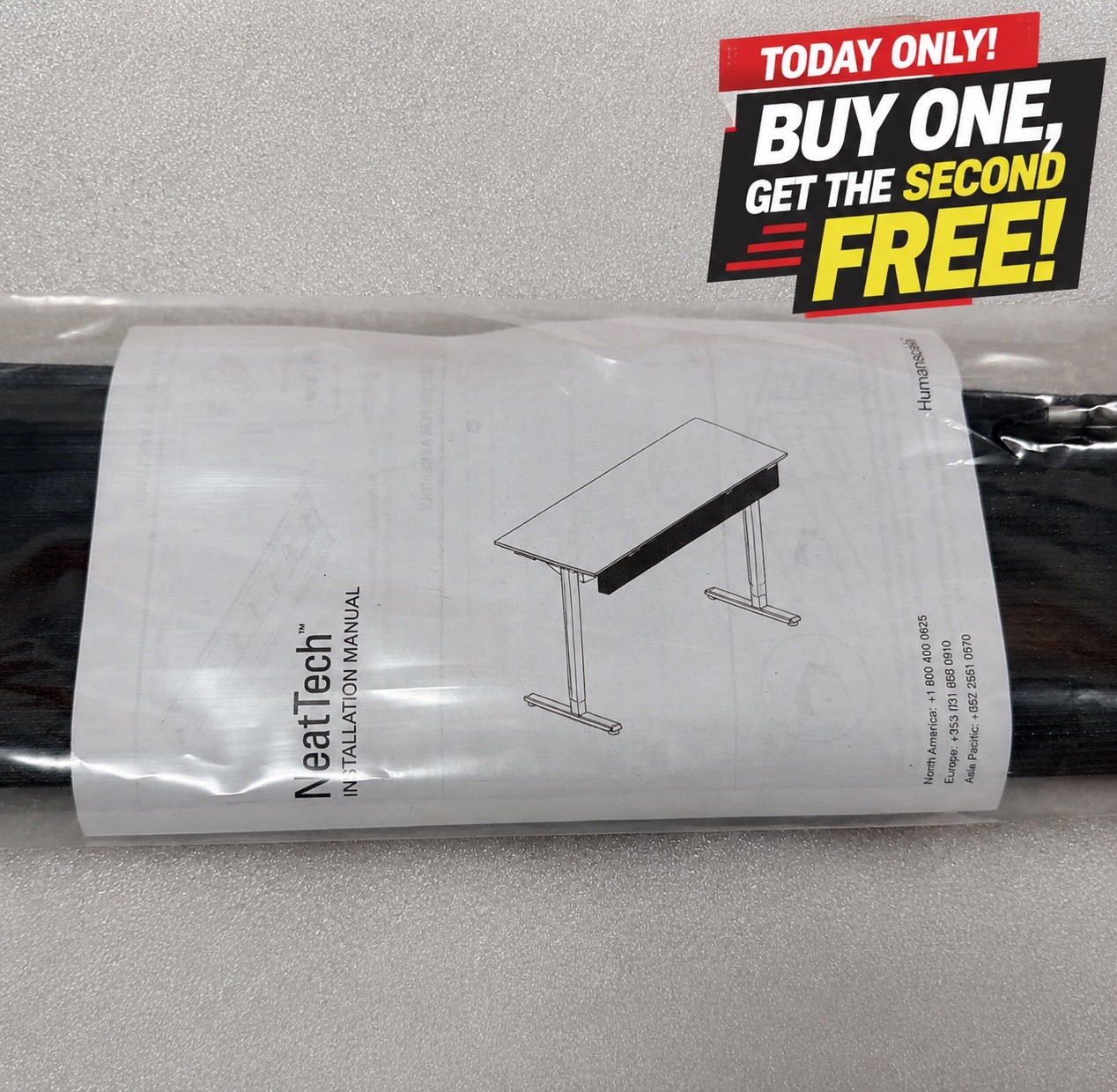 Humanscale 38”L NeatTech Cable Management Black -New