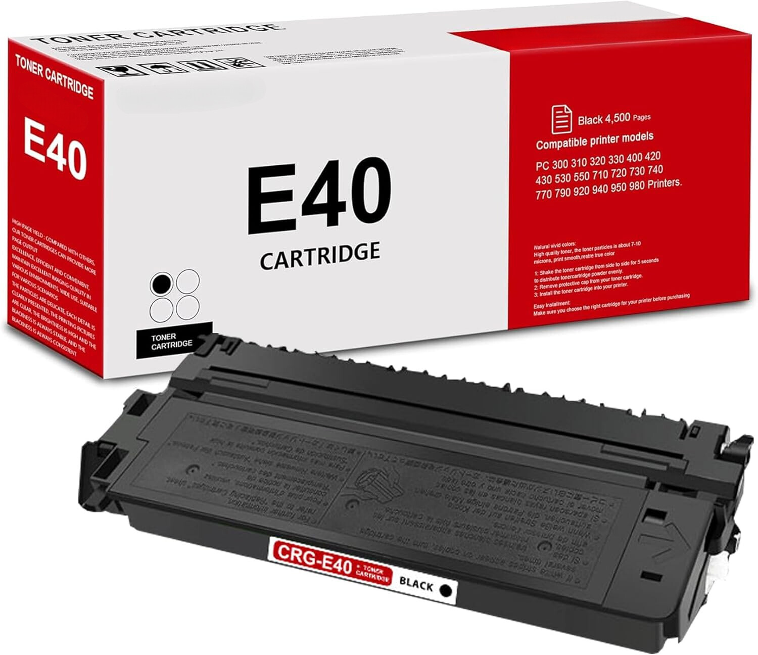 1PK E40 Toner Cartridge For Canon PC920 PC921 PC940 FC-204 FC-220 PC-745