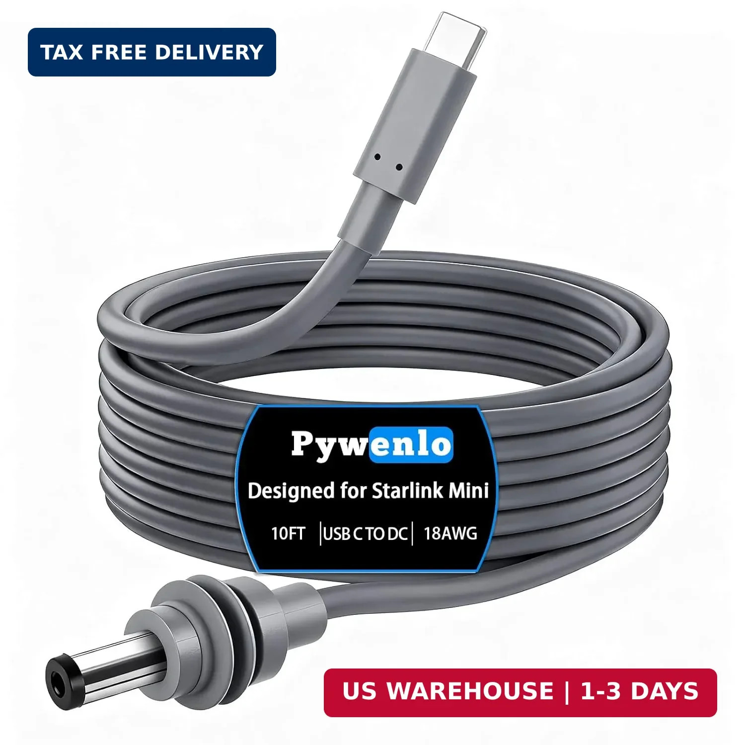 Starlink Mini Cable 16.4FT, USB-C to DC Power Cable, Compatible with Power Bank