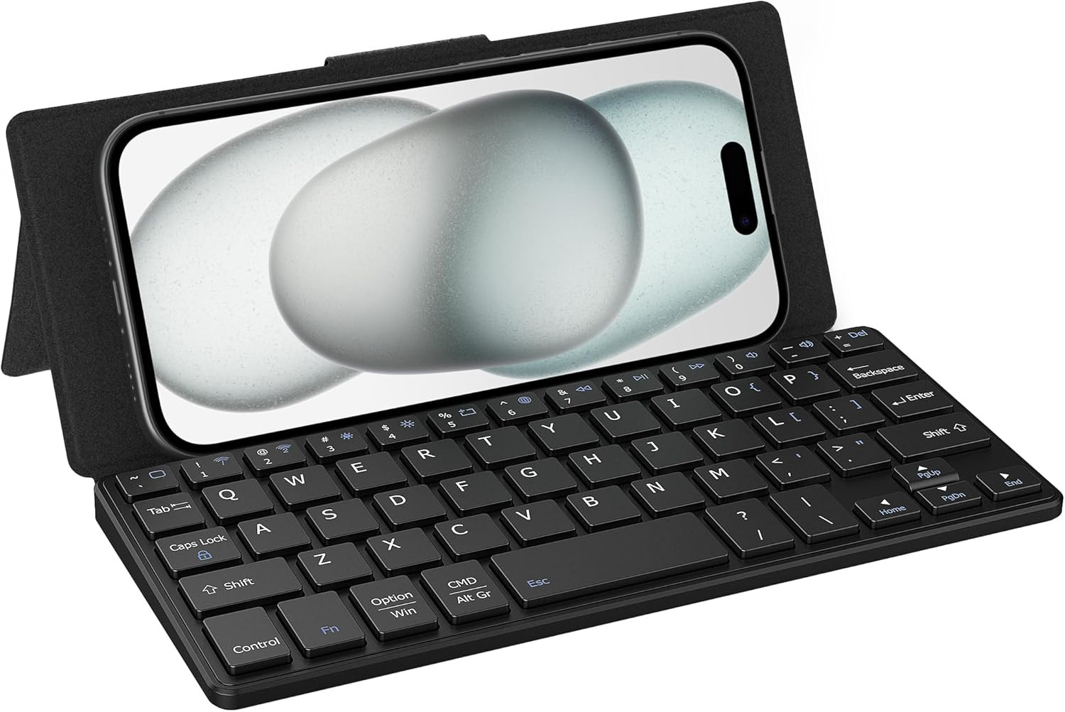 CACOE Wireless Keyboard with Stand, Mini Keyboard for Cell Phone, Ultra-Slim Por