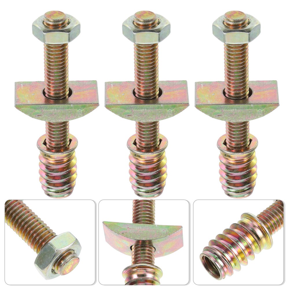 8 Sets Bed Frame Spare Parts Bed Frame Threaded Pin Nut  Kit for Bed Crib