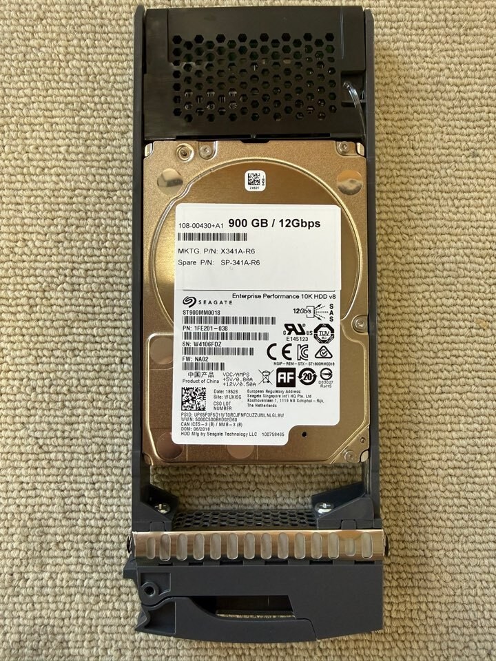 Netapp X341A-R6 108-00430+A1 900GB 10K SAS 12G 2.5-inch HDD SP-341A-R6