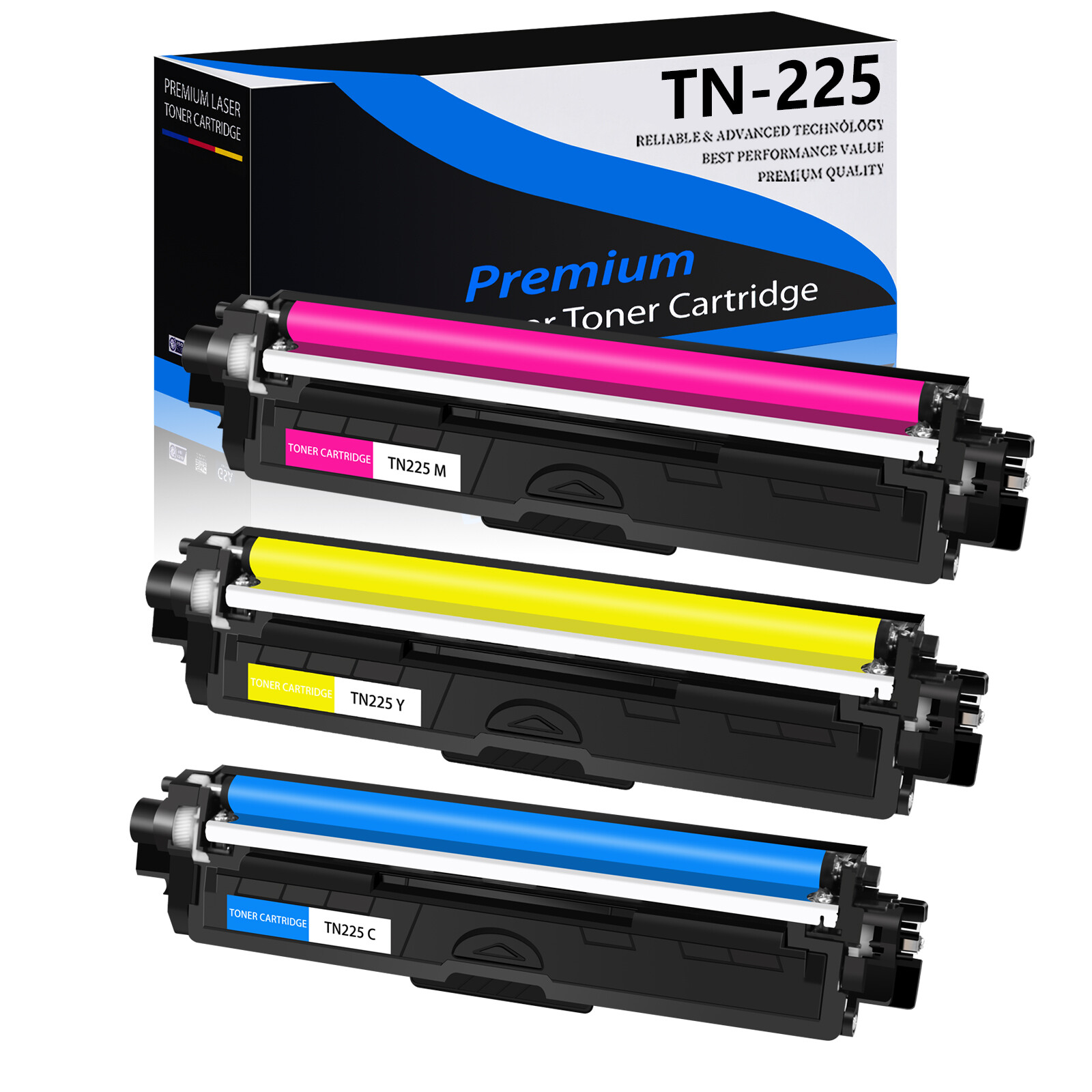 Set of 3 TN-221 TN-225 BCM Toner Color Set for Brother MFC-9340CDW MFC-9130CW
