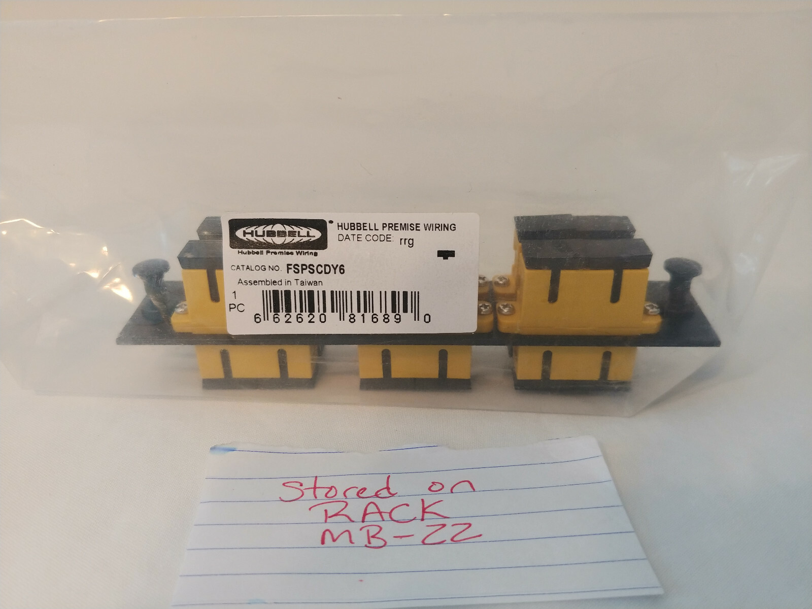 HUBBELL FSPSCDY6 6-PORT SC SM/MM DPLX HIGH DENSITYLOADED FIBER ADAPTER PANEL