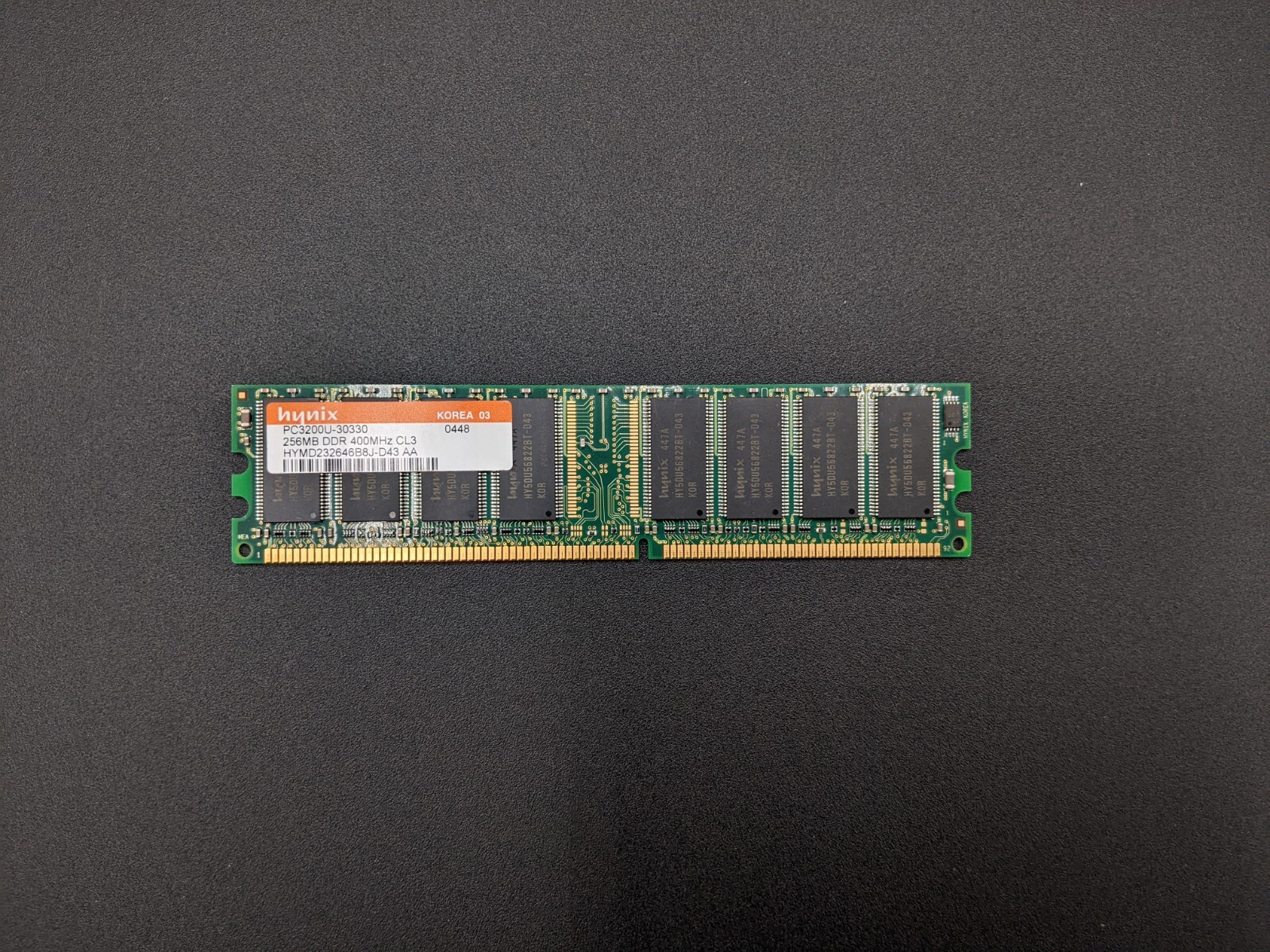 HYNIX 256MB RAM Desktop Memory HYMD232646B8J/ PC3200U-30330 0448