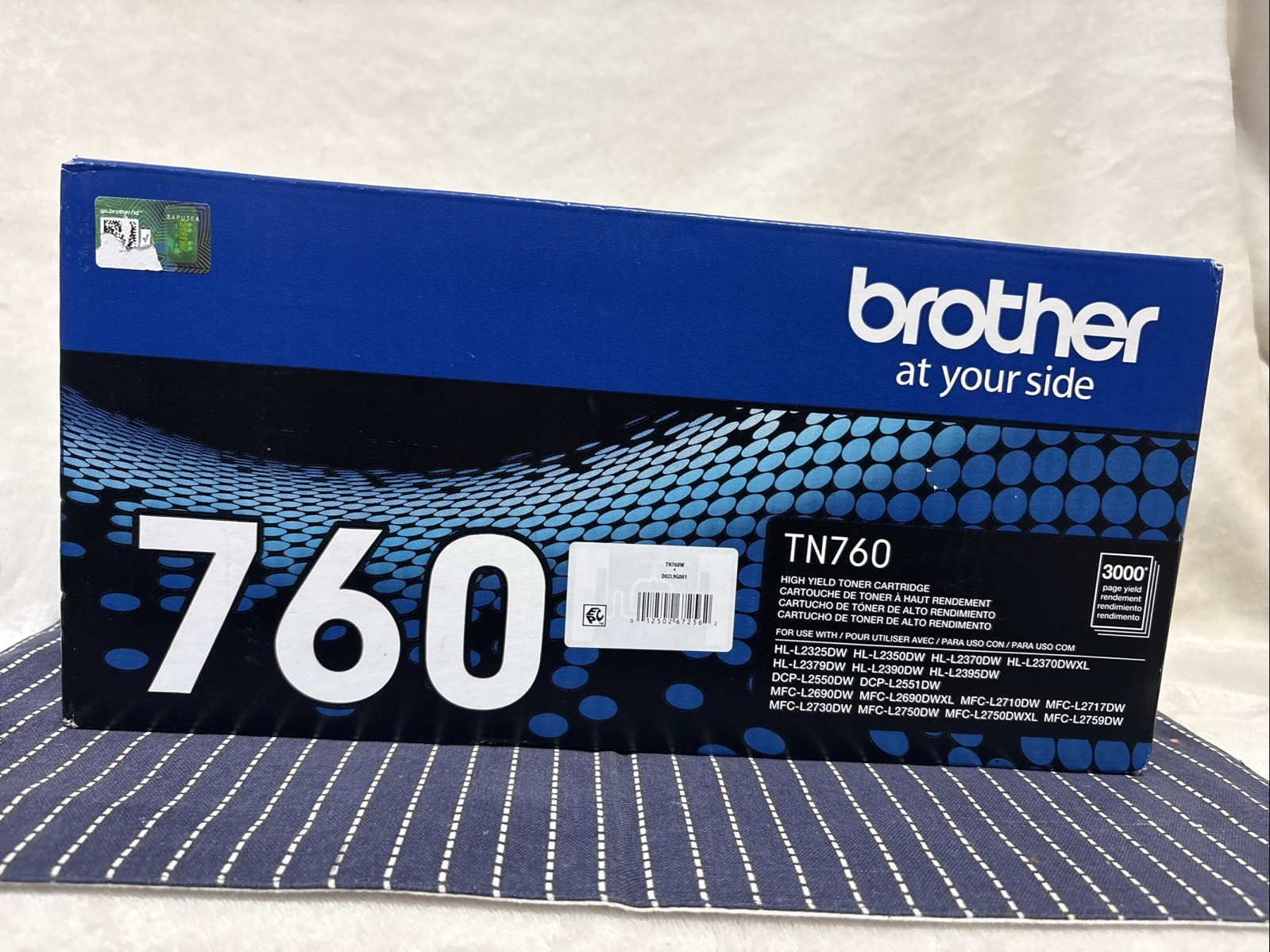 Genuine Brother TN760 High Yield Black Toner Cartridge OEM New Sealed